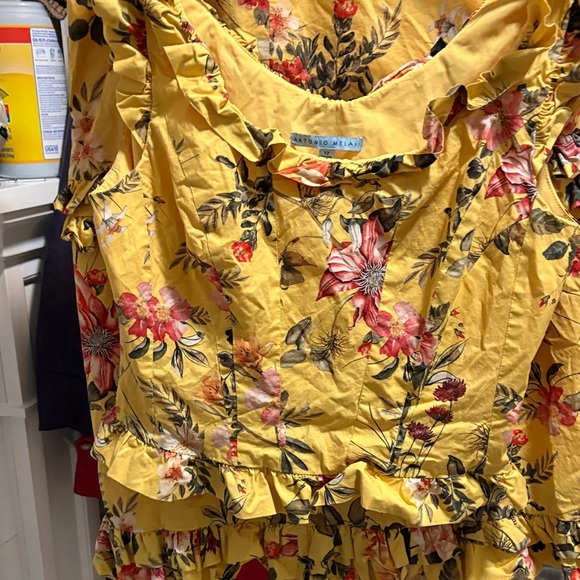Floral Yellow Ruffle Top - Picture 2 of 5